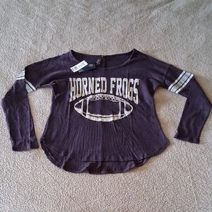 New Recycled Karma Purple Horned Frogs Long Sleeve Tee